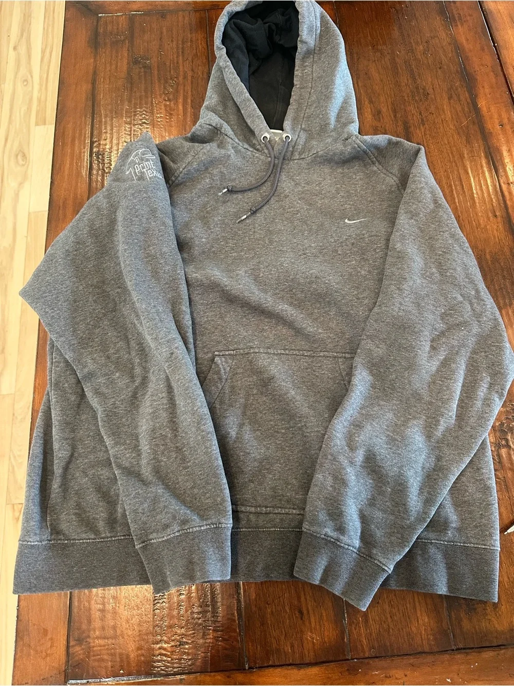 Nike Dark Gray Pullover Hoodie with Small Swoosh